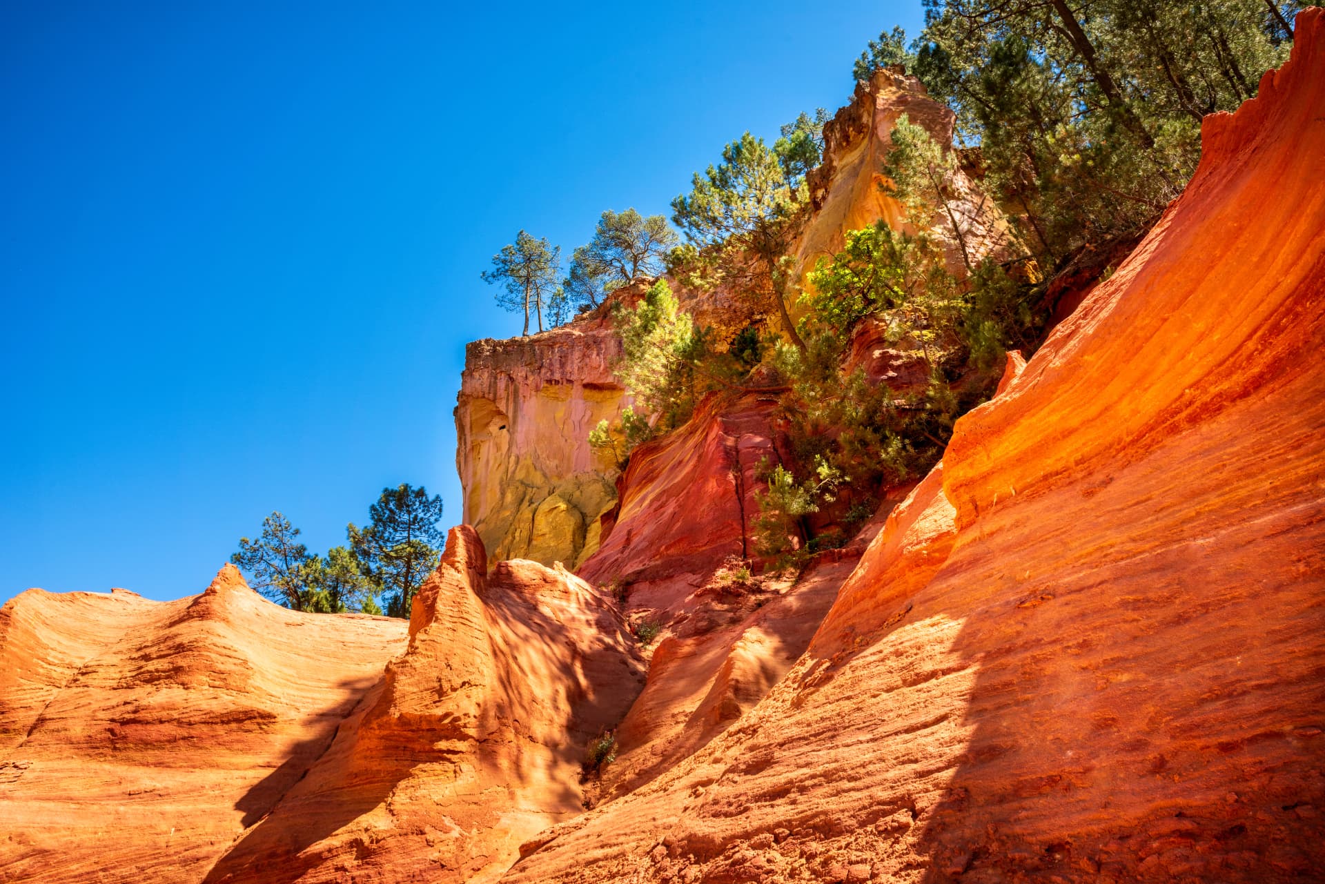 Red Cliffs in Roussillon (Les Ocres), Provence, France