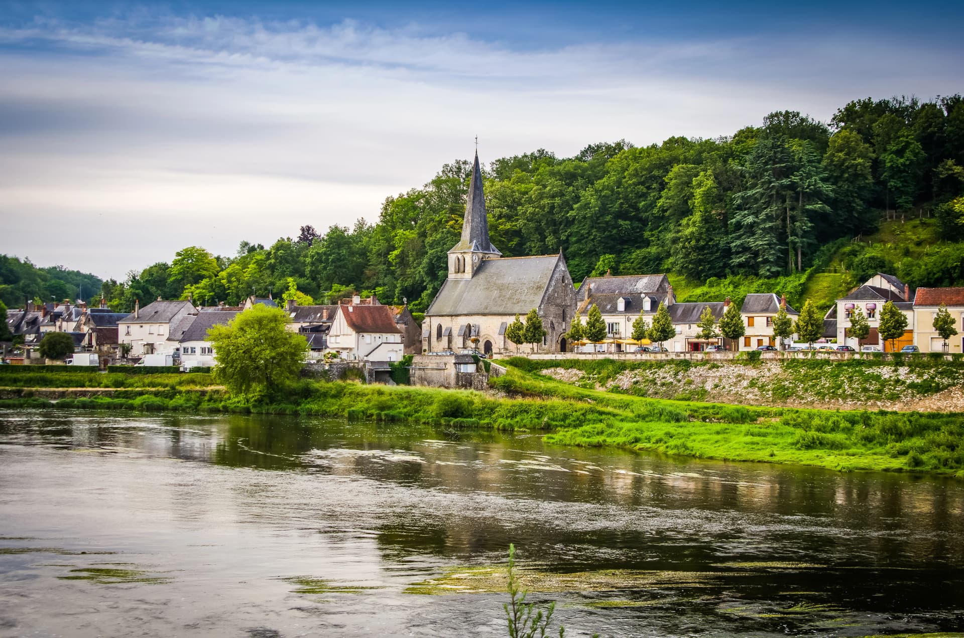 Historic village of Savonnieres by river Loire in France