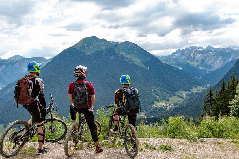 Looking at the valley of Morzine, les portes du soleil, France