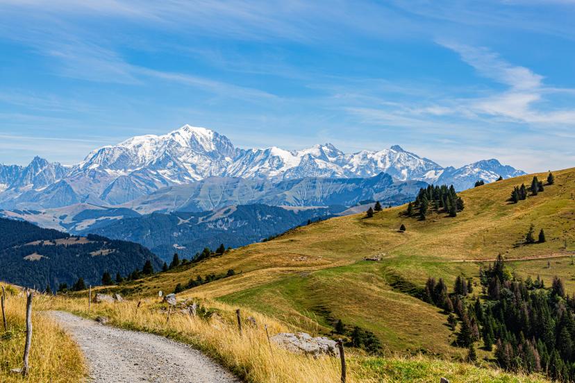 Paysages de la route de la soif, entre Col de l'Arpettaz et col des Aravis