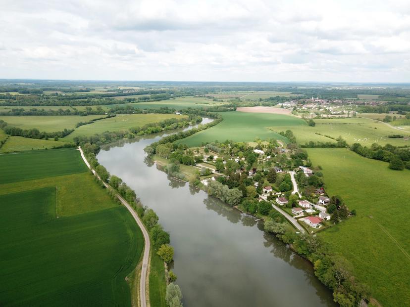 A view of Burgundy and the Saône river from Pontailler-sur-Saône.