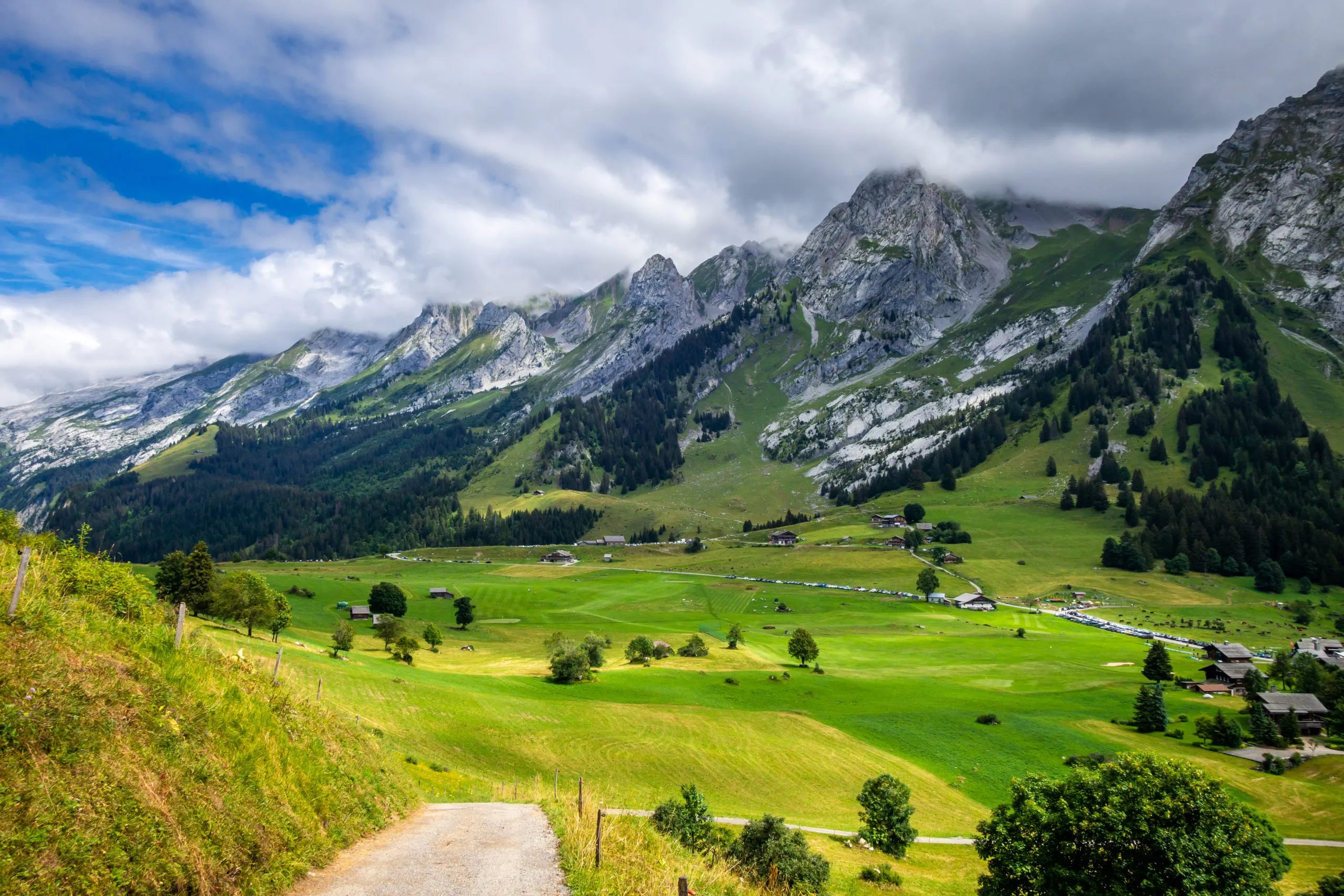 Aravis Mountain range in Haute Savoie, France