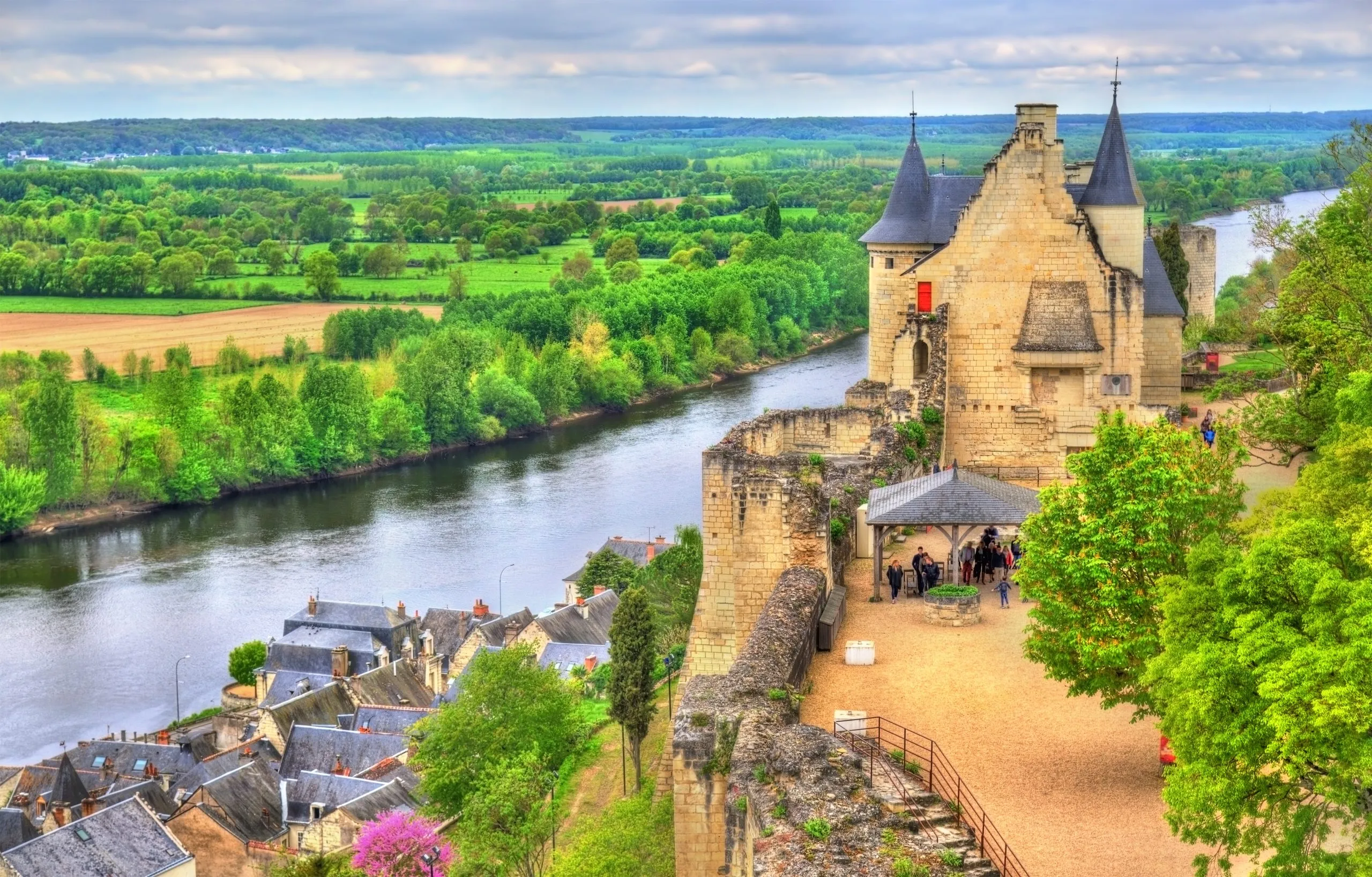 Chateau de Chinon in the Loire Valley, France. UNESCO world heritage site